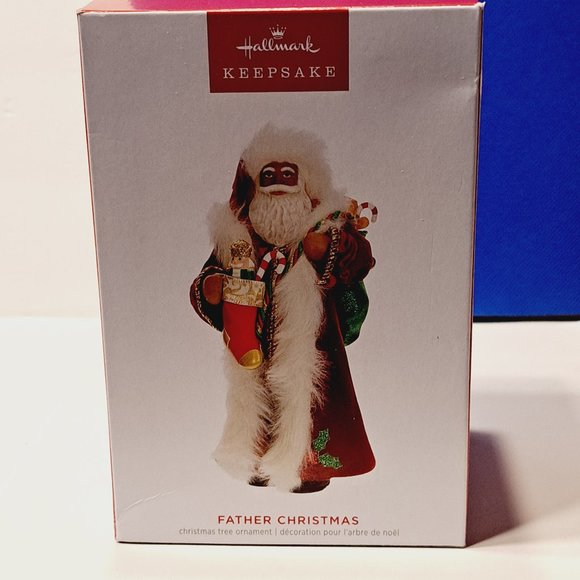 2023 FATHER CHRISTMAS - AFRICAN AMERICAN - HALLMARK ORNAMENT New - Picture 2 of 10